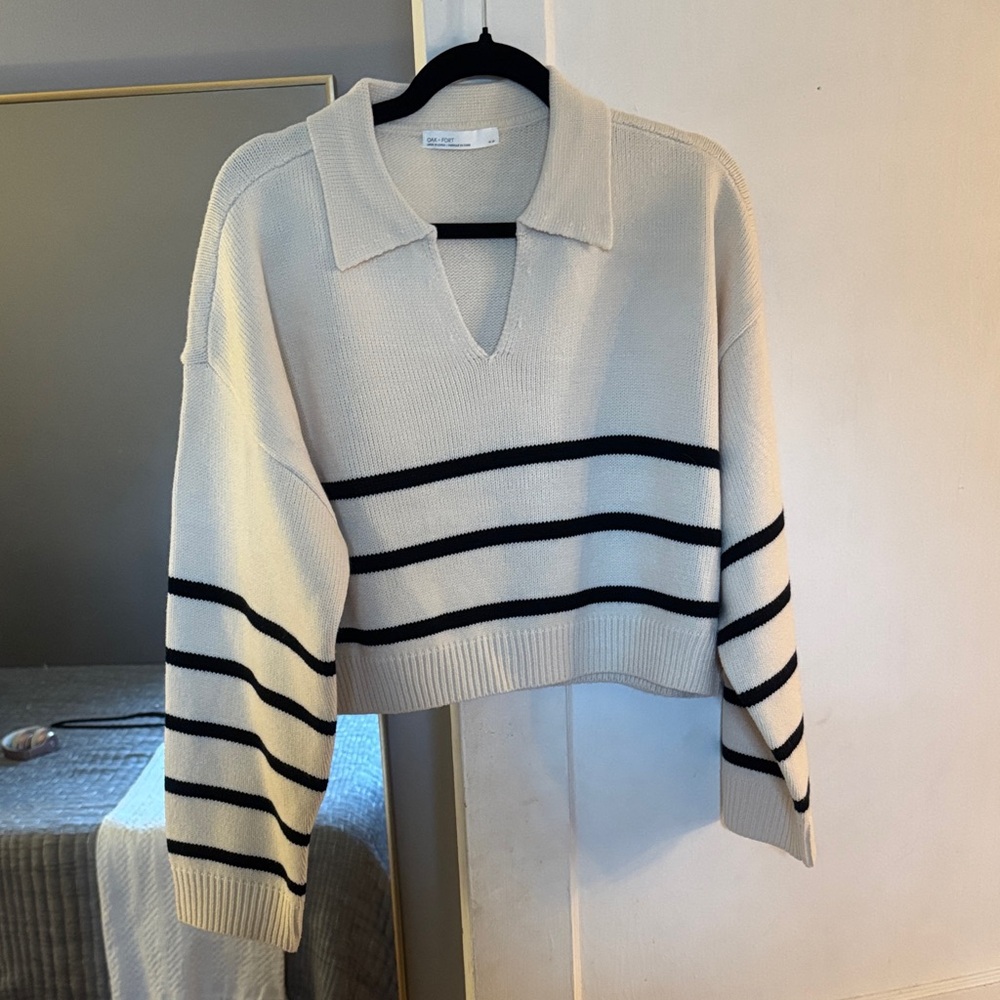 Cropped Oak + Fort Sweater, Sz M